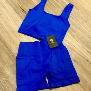 NWT Blue Workout Set - 2 piece Small
